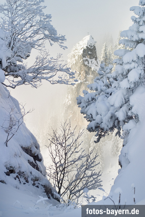 Die bayerischen Alpen im Winter, fotografiert an den Pürschlinghäusern in den Ammergauer Alpen