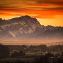 Zugspitze bei Sonnenuntergang